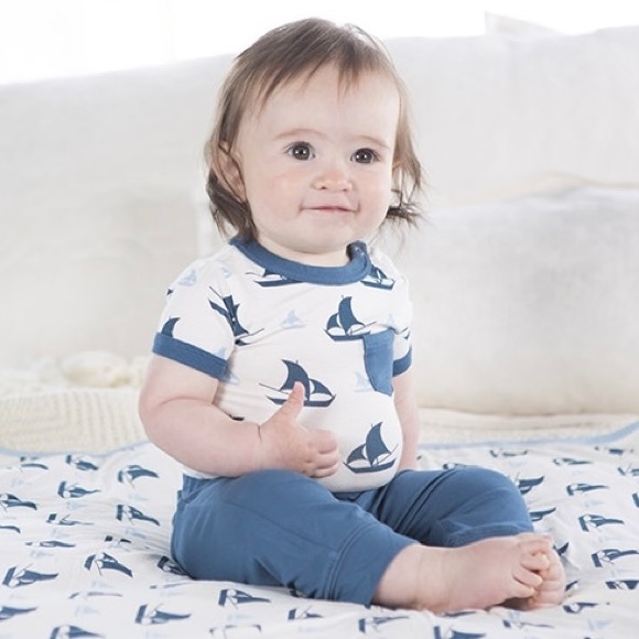 NWT KicKee Pants Natural Sailboat Bodysuit & Pants, 18-24m - Picture 3 of 15